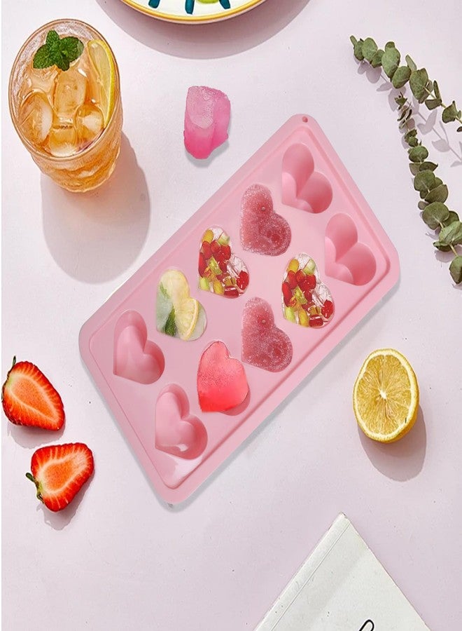 Gallipower 3 Pcs Heart Ice Cube Trays,Ice Maker,Silicone Molds with Removable Lid,Stackable Ice Trays with Covers(Pink,Blue,Red) - Image 5